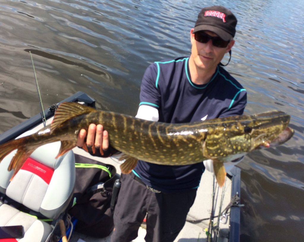 Per tar ett nytt Personbästa på en Headbanger. Furusundsgädda Så välförtjänt och sjukt spännande. Det är varmt i vattnet och det gäller att vara snabb med hanteringen. 92 cm fin fisk och 5,7 kg - bra för att vara Furusund på sommaren.